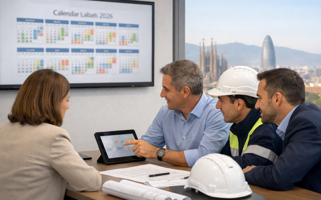 Publicat el Calendari laboral 2026 de la construcció a la província de Barcelona
